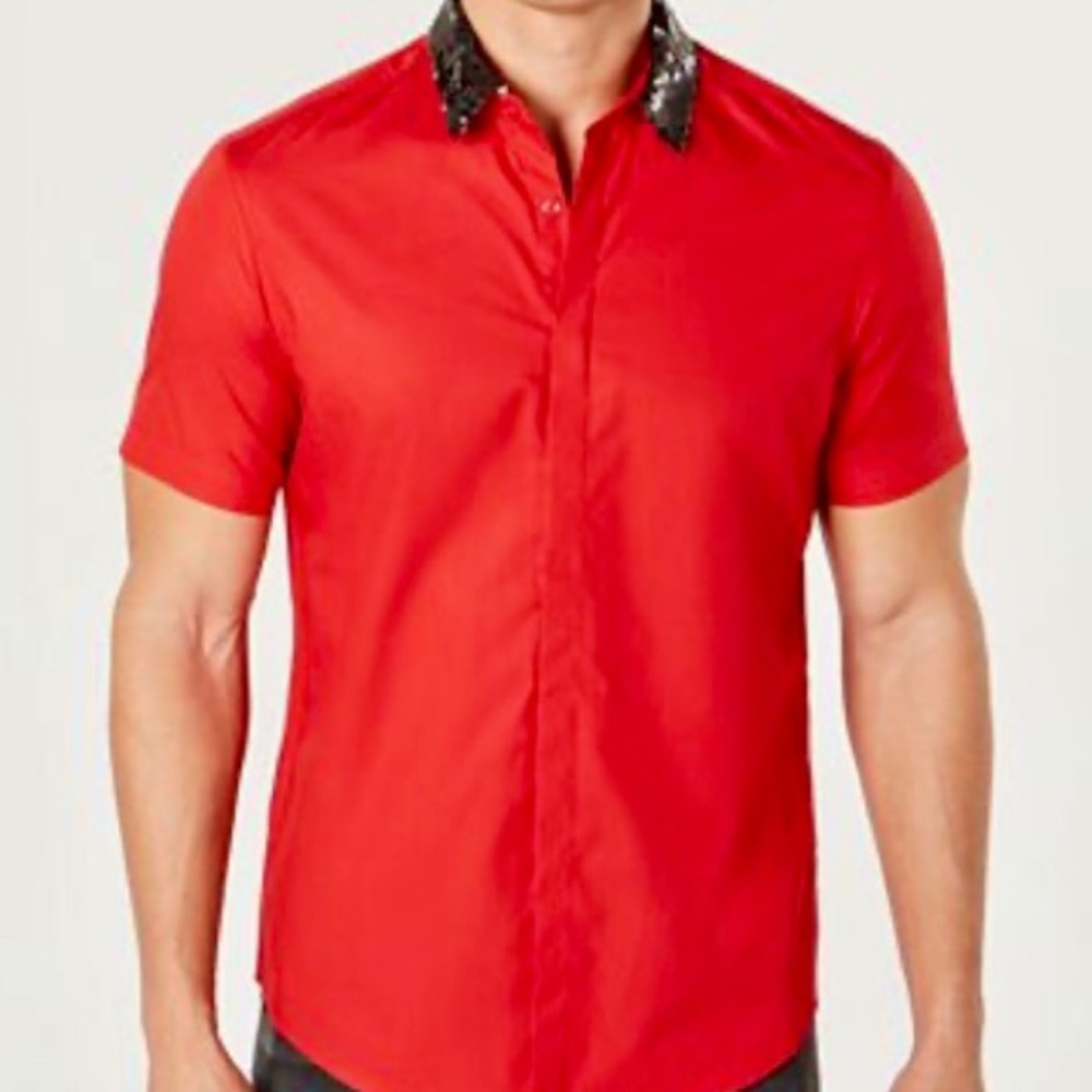 INC International Concepts I.N.C Men Sequin Collar